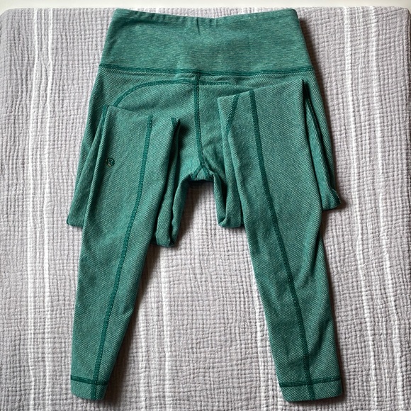 Lululemon Wunder Under Pant (Stripes) Soft Cotton Size 4 - Picture 4 of 11